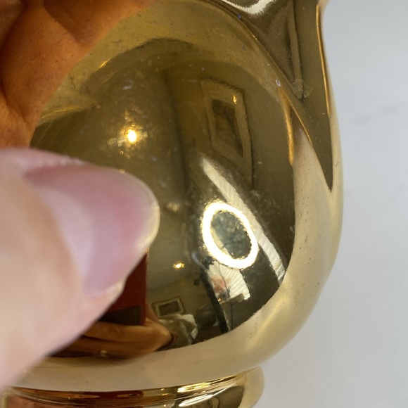 Vtg Crown Devon Porcelain Set of Mini Gold Cream, Sugar and Matching Tray China - Picture 14 of 14